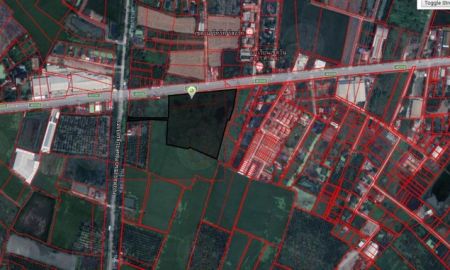 ขายที่ดิน - AL017ขายที่ดิน สีชมพู 18 ไร่ ริมถนนศาลายา-นครชัยศรี จังหวัดนครปฐม ใกล้เซ็นทรัลศาลายา