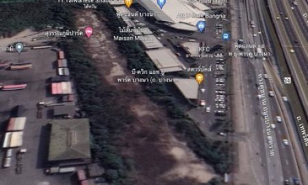 ขายที่ดิน - ขายที่ดินติดถนนบางนา-ตราด กม.12 7 ไร่กว่า เหมาะสำหรับสร้างโชว์รูม โรงงาน โกดัง SSP-FL-1765