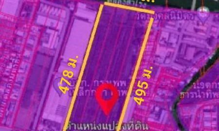ขายที่ดิน - ขายที่ดินผังสีม่วงติดถนนเทพารักษ์ กม.22 บางเสาธง สมุทรปราการ 47-0-85 ไร่