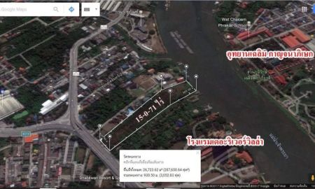 ขายที่ดิน - ขายที่ติดแม่น้ำเจ้าพระยา 15ไร่ หน้ากว้าง65เมตร ติดแม่น้ำ65เมตร ถนนสะพานเจษฎาบดินทร์ นนทบุรี ตลาด อตก3. 180,000/ตรว ก้องเมืองนน