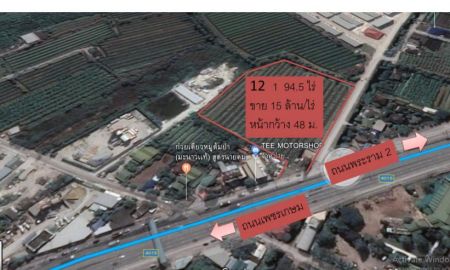 ขายที่ดิน - TSS017 ขายที่ดินแปลงสวยมาก ติดถนนพุทธสาคร 12 1 94.5 ไร่ ผังเมืองสีชมพู เหมาะกับการจัดสรรโครงการใหญ่ ๆ ขายราคาถูก