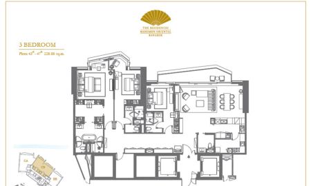 คอนโด - ขาย ดาวน์ SALE The Residences Mandarin Oriental ICONSIAM ไอคอน สยาม 228.88sqm on 4x floor 3beds for sale | Charoen Nakhon condominium