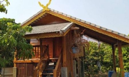 ขายบ้าน - ขายด่วน! บ้านไม้ทรงไทย ติดลำธาร วิวภูเขาสวย รหัสทรัพย์ OPS04-105 แบบ 1 ห้องนอน 2 ห้องน้ำ ขนาด 4225 ตร.ว.