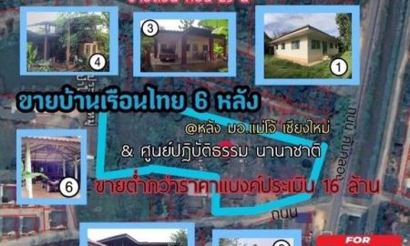 ขายบ้าน - ขายด่วน บ้านเรือนไทย 6 หลัง ใกล้ มอ.แม่โจ้ ศูนย์ปฏิบัติธรรม นานาชาติ เชียงใหม่ ขายต่ำกว่าราคาประเมินแบงค์