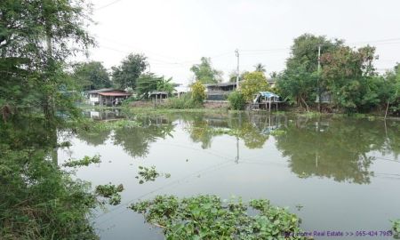 ขายที่ดิน - ขายที่ดิน ติดริมน้ำ 376 ตรว. ทวีวัฒนา ศาลาธรรมสพน์ อากาศดี