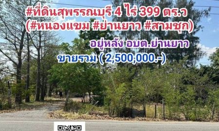 ขายที่ดิน - ที่ดินสุพรรณบุรี 4 ไร่ 399 ตร.ว หนองแขม ย่านยาว สามชุก อยู่หลัง อบต.ย่านยาว