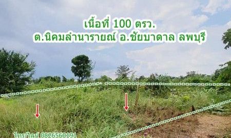 ขายที่ดิน - ขาย ที่ดิน จัดสรร ชัยบาดาล ลพบุรี 100 ตร.วา ที่ดินแปลงสวย Land for SALE in Lopburi