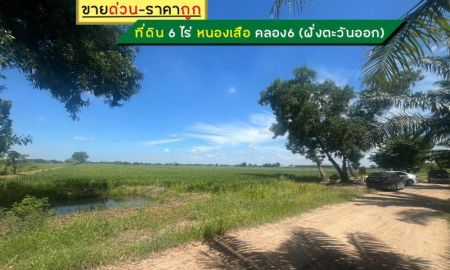 ขายที่ดิน - ขายที่ดิน หนองเสือ คลอง6 (ฝั่งตะวันออก) พื้นที่ 6 ไร่ ขายเพียง 6.39 ล้านบาทเท่านั้น ขายด่วน-ราคาถูก