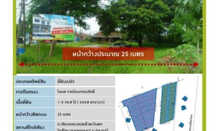 ขายที่ดิน - ขายที่ดินถนนรังสิต - นครนายก เลียบคลอง 8