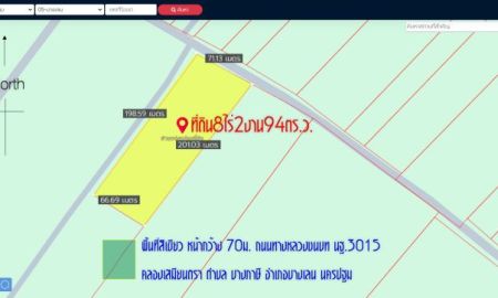 ขายที่ดิน - ที่ดิน8ไร่2งาน94ตร.ว. พื้นที่สีเขียว หน้ากว้าง 70ม. ถนนทางหลวงชนบท นฐ.3015 คลองเสมียนตรา ตำบล บางภาษี อำเภอบางเลน นครปฐม