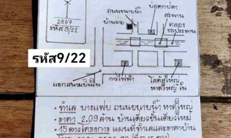 ขายบ้าน - ทำเล บางแฟบ คลองชลประทาน ถนนขนาบน้ำ หาดใหญ่ สงขลา ราคา 2.09ล้าน