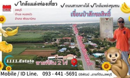 ขายที่ดิน - ขายที่ดินลพบุรี 2 ไร่ หน้ากว้าง 30 ม. เหมาะทำธุรกิจ หน้าเขื่อนป่าสักชลสิทธิ์ลพบุรี