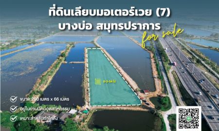 ขายที่ดิน - ขายด่วน! ที่ดิน 8-3-54 ไร่ เลียบมอเตอร์เวย์ 7 ใกล้ นิคมเอเชียฯ เพียง 22 ล้านบาท! เหมาะสร้างโกดัง