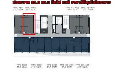 ขายคอนโด - New Luxury Condo The Crown Residences 1 ห้องนอน ทิศใต้ ราคาดีที่สุดในโครงการ (ถูกกว่าโครงการ)