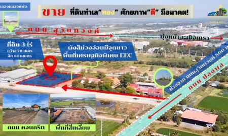 ที่ดิน - ขาย/เช่า ที่ดิน ทำเลทองในพื้นที่เศรษฐกิจพิเศษ EEC ตำบลคลองอุดมชลจร อำเภอเมืองฉะเชิงเทรา จังหวัดฉะเชิงเทรา