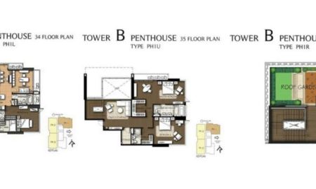 ขายคอนโด - Aguston Sukhumvit 22 Penthouse 3 ชั้น 4 นอน 4 น้ำ ชั้น 34-36 Rooftop Garden ส่วนตัว ตกแต่งครบ