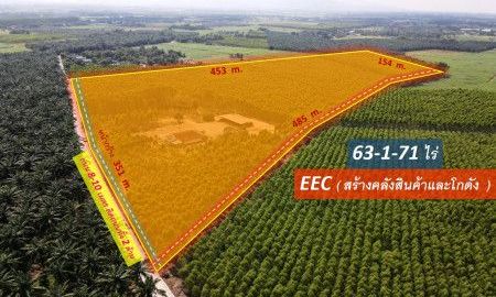 ขายที่ดิน - ขายที่ดิน EEC สร้างคลังสินค้าและโกดัง ถนน 344 จ.ชลบุรี (ใกล้นิคมหลายแห่ง) 63-1-71 ไร่ หน้ากว้าง 351