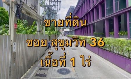 ขายที่ดิน - ขายที่ดิน ซอยสุขุมวิท 36 กว้าง ~8 เมตร แขวงพระโขนง เขตคลองเตย เนื้อที่ 1 ไร