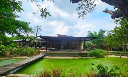 ขายบ้าน - บ้านพักตากอากาศสวย พร้อมอยู่บนที่ดินพัฒนาแล้ว 5 ไร่กว่า หนองเหียง พนัสนิคม ชลบุรี