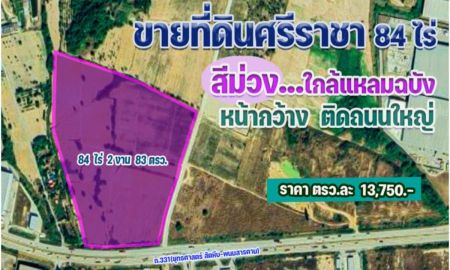 ขายที่ดิน - ขายที่ดินสีม่วง 84 ไร่ ศรีราชา ติดถนนใหญ่331 (ยุทธศาสตร์ สัตหีบ-พนมสารคาม)