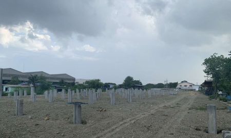 ขายที่ดิน - ขายที่ดิน 4 ไร่ บางปลา ท่าทราย สมุทรสาคร ถมแล้ว ลงเสาเข็มแล้ว อนุญาตทำห้องเย็น ขายลดราคาถูกๆ