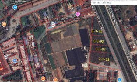ขายที่ดิน - ที่ดิน 5 ไร่ 143 ตร.วา อยู่ข้างตลาดน้ำ 4 ภาค ห่าง 80 เมตร ติดถนนเลียบทางรถไฟ ติดถนนกว้าง 190 เมตร เหมาะทำโครงการ ราคาไร่ละ 22 ล้านบาท