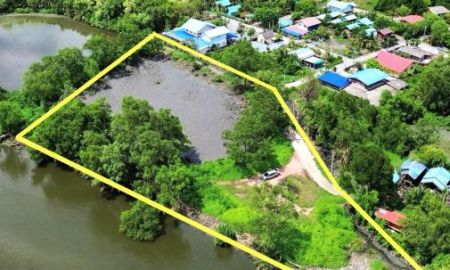 ขายที่ดิน - ขายที่ดินริมน้ำ คลองสุนัขหอน แม่น้ำท่าจีน ขนาด 4 ไร่20.6 ตร.วา ต.บ้านบ่อ อ.เมือง จ.สมุทรสาคร