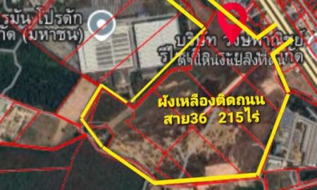 ขายที่ดิน - ขายที่ดินสีเหลือง 215ไร่ติดถนนสาย36 บางนา-ตราด ต.มาบข่า อ.นิคมพัฒนา ระยอง