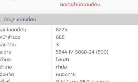 ขายที่ดิน - ขายที่ดิน ติดถนนผนังชลประทาน (เส้นทางไปท่าบ่อ เส้นริมโขง)