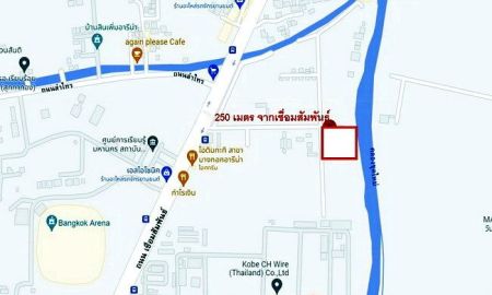 ขายที่ดิน - ขายที่ดิน หนองจอก ตรงข้ามบางกอกอารีน่า ติดคลองลำผักชี ถนนเชื่อมสัมพันธ์ เนื้อที่ 1-2-66 ไร่