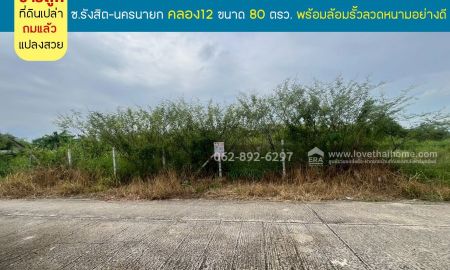 ขายที่ดิน - ขายที่ดิน80 วา ถมแล้ว พร้อมล้อมรั้วลวดหนามอย่างดี
