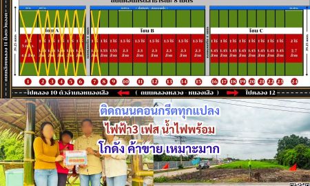 ขายที่ดิน - ด่วนที่ดินสวยพร้อมใช้ คลอง 11 หนองเสือ ใกล้วัดป่าคำชะโนด 2 เพียง 5.5 กม.