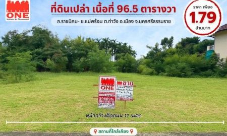 ขายที่ดิน - ที่ดินเปล่า เนื้อที่ 95.6 ตารางวา ต.ท่าวัง ถนนราชนิคม - ซอยเเม่พร้อม