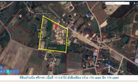 ขายที่ดิน - ที่ดินราคาถูก บ้านบึง ไร่ละ 1.55 ล้าน เนื้อที่ 17- 3- 61 ไร่ วาละ 7,161 บาท บ้านบึง ศรีราชา ชลบุรี