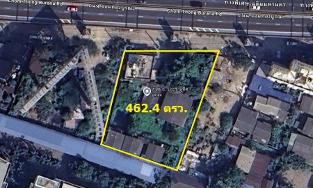 ขายที่ดิน - ขายที่ดิน ขนาด 462 ตรว ติดทางด่วนพิเศษเฉลิมมหานคร ถนนจอมทองบูรณะ ราษฎร์บูรณะ กทม.