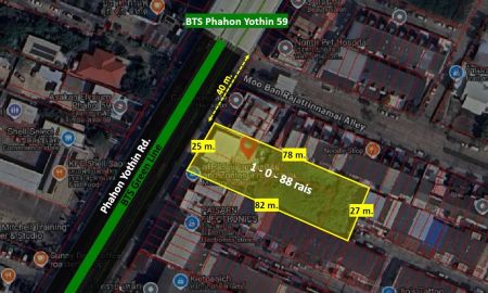 ขายที่ดิน - เจ้าของขายเอง)ขายที่ดิน 1 ไร่ ติดถนนพหลโยธิน ใกล้รถไฟฟ้าสถานีพหลฯ 59