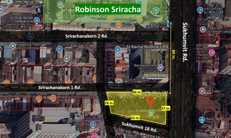 ขายที่ดิน - เจ้าของขายเอง) ขายที่ดินติดถนนสุขุมวิท 1 ไร่ ใจกลางเมืองศรีราชา