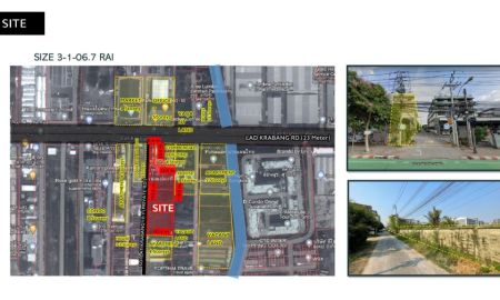 ขายที่ดิน - เจ้าของขายเอง) ขายที่ดิน 3 ไร่ ถนนลาดกระบัง ใกล้สนามบิน-โรบินสันลาดกระบัง