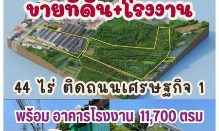 ขายโรงงาน / โกดัง - ขายที่ดินพร้อมโรงงานขนาดใหญ่ 44 ไร่ ติดถนนเศรษฐกิจ 1 ถนนบางปลา จ.สมุทรสาคร โรงงานพร้อมใช้งาน + มีพื้นที่ขยายในอนาคต โอกาสสำหรับนักลงทุนและผู้ประกอบการ