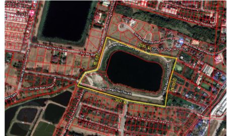 ขายที่ดิน - ขายที่ดินแปลงสวย หมู่บ้าน กรีน เลค บางนา-ตราด กม.12 เจ้าของขายเอง