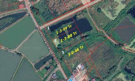 ขายที่ดิน - บางเพรียง สมุทรปราการ แปลงมุม ติดถนน 2 ด้าน ที่ดิน 1-3-99 ไร่ ( 799 ตรว.)