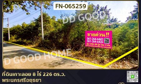 ขายที่ดิน - ที่ดินเกาะลอย 8 ไร่ 226 ตร.ว.พระนครศรีอยุธยา ใกล้สถานีรถไฟอยุธยา