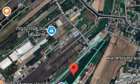 ขายที่ดิน - ขายที่ดินแปลงสวย 29-2-71 ไร่ ติดถนนใหญ่ ลาดหลุมแก้ว ปทุมธานี หน้ากว้าง 130 ม. ติด PTT ใกล้ตลาดระแหง 100 ปี