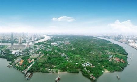 ขายที่ดิน - ขายที่ดินคุ้งบางกะเจ้า ใกล้สวนศรีนครเขื่อนขันธ์ เนื้อที่ 10-0-69 ไร่ เหมาะลงทุนระยะยาว