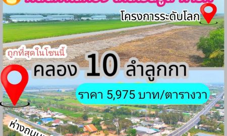 ขายที่ดิน - ขายที่ดิน แบ่งแปลง แปลงละ 1 และ 1.5 ไร่ คลอง 10 ลำลูกกา ปทุมธานี ห่างถนนลำลูกกาประมาณ 3 กม.