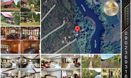 ให้เช่าบ้าน - บ้านพักตากอากาศพร้อมที่ดิน 4 ไร่ ติดแม่น้ำแควน้อย ทองผาภูมิ กาญจนบุรี