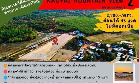 ขายที่ดิน - โครงการที่ดินแบ่งขายทำเลทองติดเขาใหญ่ ตำบลนาดี ตั้งอยู่ใน อำเภอนาดี จังหวัดปราจีนบุรี