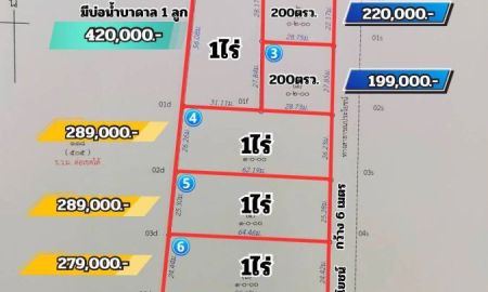 ขายที่ดิน - ที่ดินแปลงใหม่ ใกล้ถนนลาดยาง ทางหลวงชนบท 3022 แค่200 เมตร ถมดินแล้ว เริ่มต้น 200 ตรว. 199,000.- 1ไร่ 279,000.- 1ไร่ 420,000.-