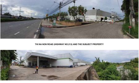 ขายที่ดิน - ขายด่วนที่ดินและสิ่งปลูกสร้างอาคาร (บิ๊กซี มหาสารคาม) 33-0-68 ไร่