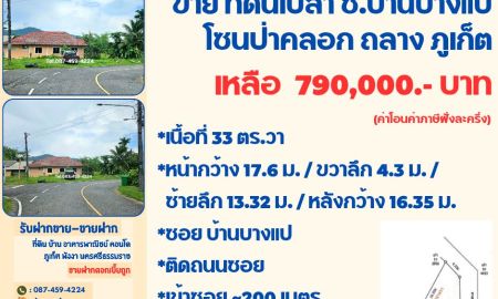 ขายที่ดิน - ขายที่ดินเปล่า #ซอยบ้านบางแป #ที่ดินเปล่าป่าคลอก ถลาง ภูเก็ต